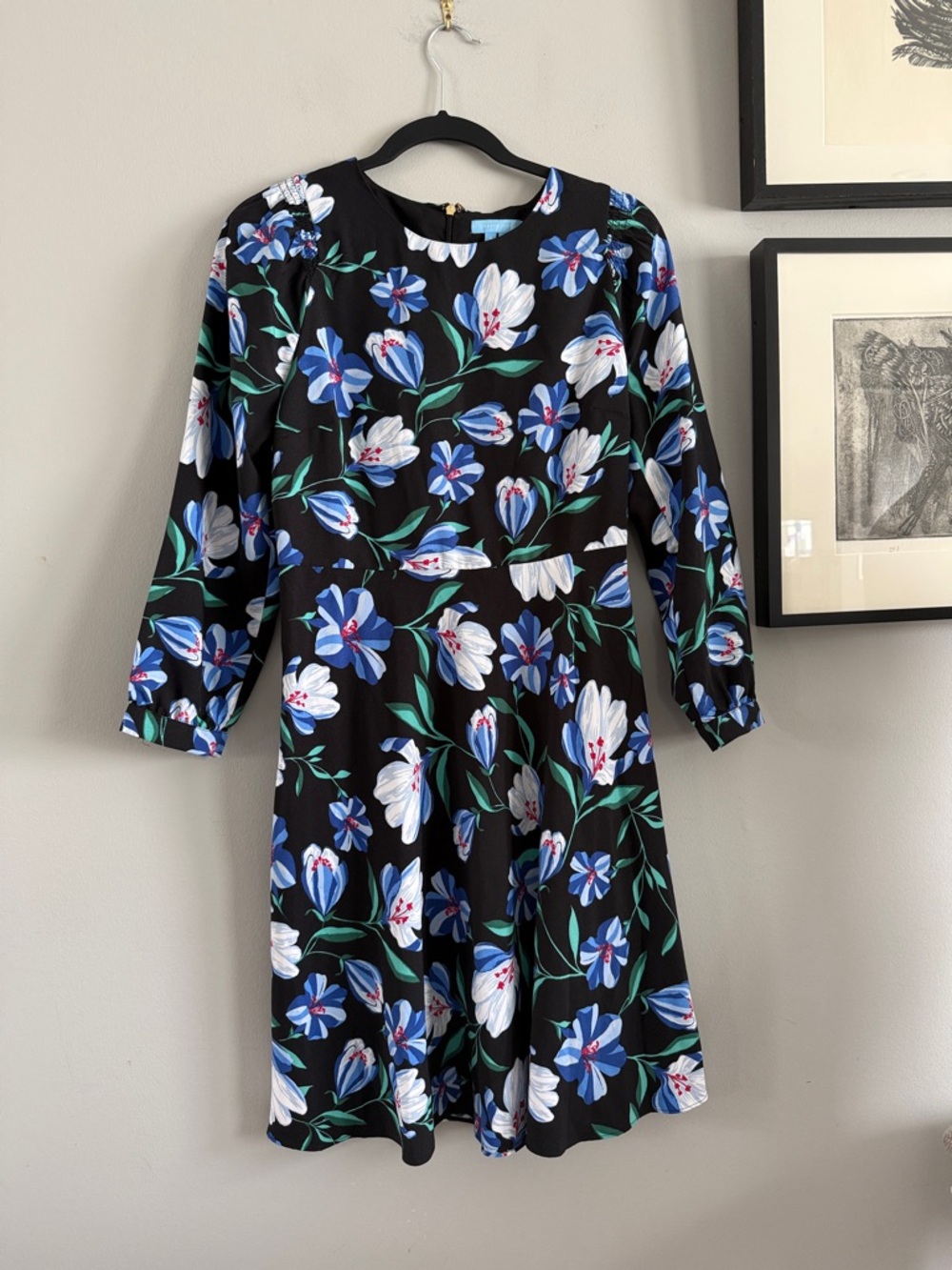 Draper James Floral Smocked Sleeve Dress, Size 4